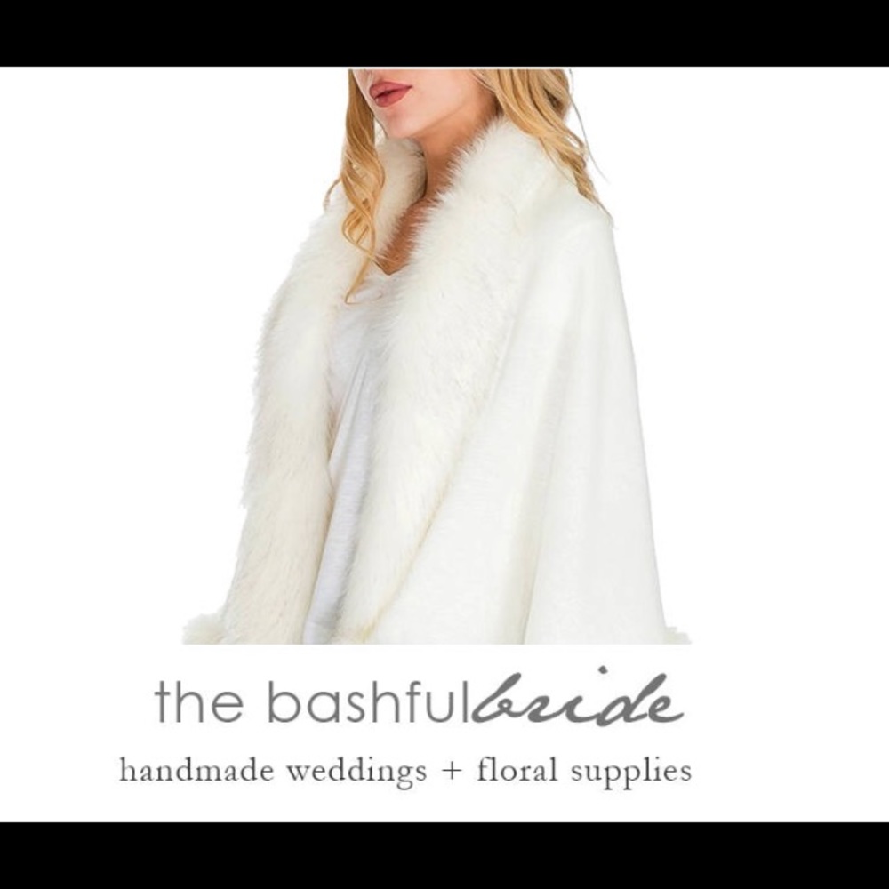 Winter bridal cape, winter bridal top, fur cape